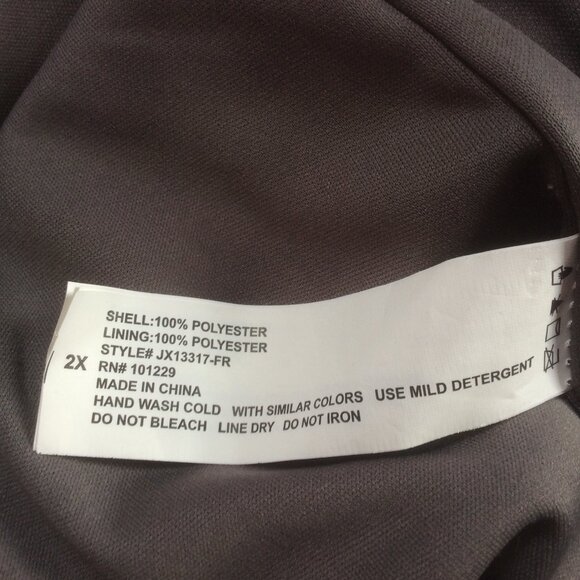 Ashley by 26 International Outerwear Gray Mobwife Shaggy Shimmery Cardigan 2X - Picture 4 of 4